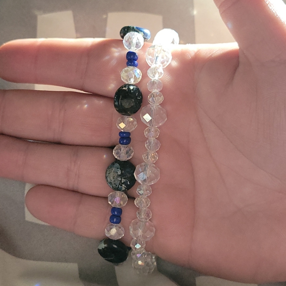 Glass bead bracelet set